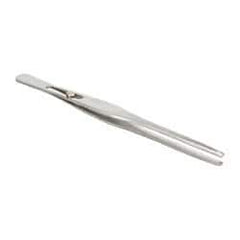 Value Collection - 6-1/2" OAL Stainless Steel Assembly Tweezers - Slide Lock, Blunt Points - Best Tool & Supply