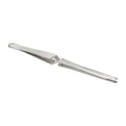 Value Collection - 6-1/2" OAL Stainless Steel Assembly Tweezers - Self-Closing, Blunt Serrated Points - Best Tool & Supply