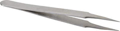 Value Collection - 4-1/2" OAL 5-SS Precision Tweezers - Extra Fine - Best Tool & Supply