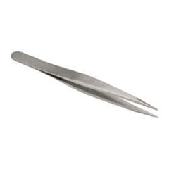 Erem - 4-3/4" OAL OO-SA Precision Tweezers - Fine Straight Point - Best Tool & Supply