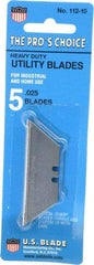 U.S. Blade - 5 Piece Steel Utility Knife Blade - 0.025" Blade Thickness - Best Tool & Supply