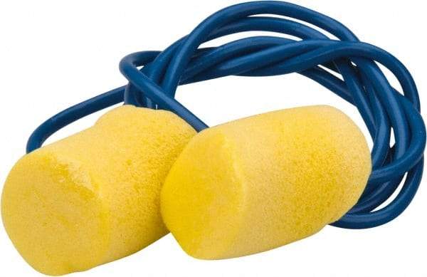 3M - Disposable, Corded, 29 dB Earplugs - Yellow, 20 Pairs - Best Tool & Supply