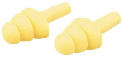 3M - Reusable, Uncorded, 25 dB, Flange Earplugs - Yellow, 100 Pairs - Best Tool & Supply