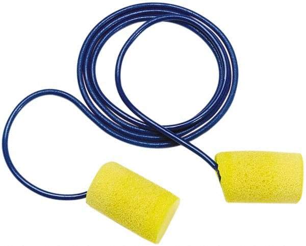 3M - Disposable, Corded, 29 dB, Barrel Earplugs - Yellow, 200 Pairs - Best Tool & Supply