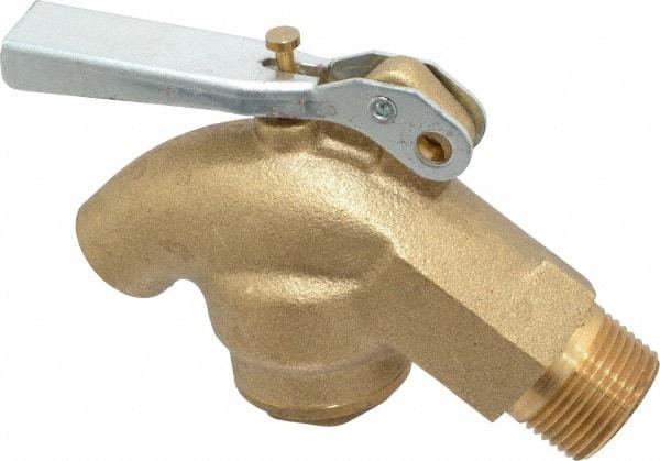 Value Collection - 3/4" NPT Brass Rigid Drum Faucet - Internal Arrester, Self Closing - Best Tool & Supply