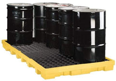 Eagle - 90 Gal Sump, 10,000 Lb Capacity, 8 Drum, Polyethylene Platform - 51-1/2" Long x 51-1/2, 102" Wide x 6-1/2" High - Best Tool & Supply