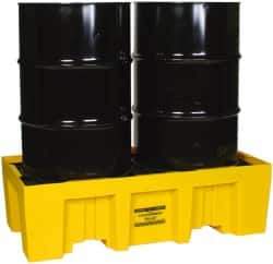 Eagle - 66 Gal Sump, 4,000 Lb Capacity, 2 Drum, Polyethylene Spill Deck or Pallet - 26-1/4" Long x 26-1/4, 51" Wide x 13-3/4" High - Best Tool & Supply