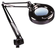 Value Collection - 38 Inch, Swing Arm, Clamp on, Fluorescent, Black, Magnifying Task Light - 22 Watt, 1.75x Magnification, 5 Inch Wide, 5 Inch Long - Best Tool & Supply