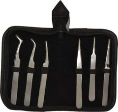 Value Collection - Stainless Steel Tweezer Set - 6 Piece - Best Tool & Supply