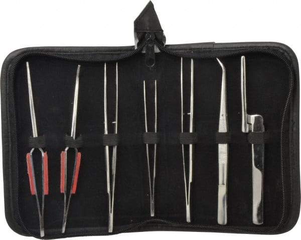 Value Collection - Stainless Steel Tweezer Set - 7 Piece - Best Tool & Supply