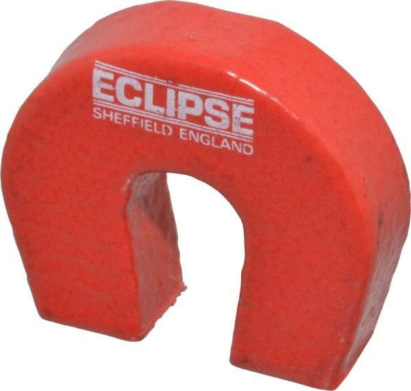 Eclipse - 19/64" Overall Width, 1-1/8" Deep, 1" High, 2-3/4 Lb Average Pull Force, Alnico Horseshoe Magnet - 550°C Operating Temprature, 1/4" Gap Width, 7/16" Pole Width, Grade 5 Alnico - Best Tool & Supply