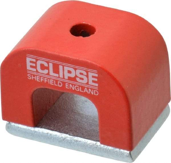 Eclipse - 1 Hole, 0.1969" Hole Diam, 51/64" Overall Width, 1-3/16" Deep, 51/64" High, 9.5 Lb Average Pull Force, Alnico Power Magnets - 7.5mm Pole Width, 550°C Max Operating Temp, Grade 5 Alnico - Best Tool & Supply