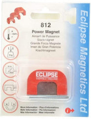 Eclipse - 1 Hole, 0.1969" Hole Diam, 63/64" Overall Width, 1-37/64" Deep, 63/64" High, 20 Lb Average Pull Force, Alnico Power Magnets - 10mm Pole Width, 550°C Max Operating Temp, Grade 5 Alnico - Best Tool & Supply