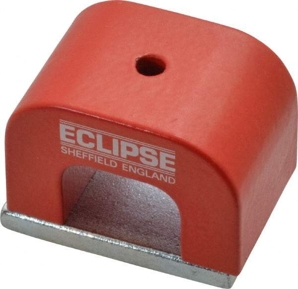 Eclipse - 1 Hole, 0.1969" Hole Diam, 1-3/16" Overall Width, 1-49/64" Deep, 1-3/16" High, 26 Lb Average Pull Force, Alnico Power Magnets - 11mm Pole Width, 550°C Max Operating Temp, Grade 5 Alnico - Best Tool & Supply