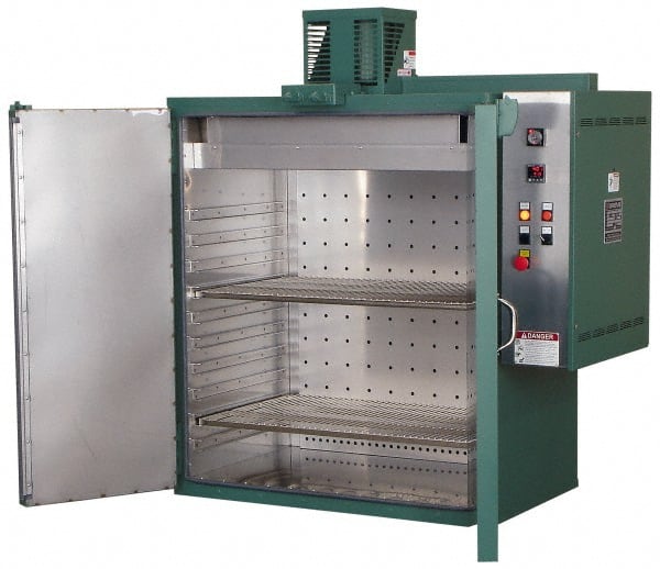 Grieve - 1 Phase, 36 Inch Inside Width x 48 Inch Inside Depth x 36 Inch Inside Height, 400°F Max, Large Work Space Heat Treating Bench Oven - Exact Industrial Supply