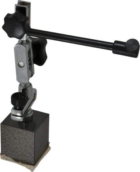 Value Collection - 50 Lb Magnetic Force, Fine Adjustment Indicator Positioner & Holder with Base - Post & Rod, Rectangular Base - Best Tool & Supply