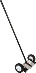 Mag-Mate - 12" Long Push Magnetic Sweeper with Wheels - 5" Wide x 5" High x 48" Long, 6" Wheel Diam, 2" Clearance - Best Tool & Supply