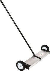 Mag-Mate - 24" Long Push Magnetic Sweeper with Wheels - 5" Wide x 5" High x 48" Long, 6" Wheel Diam, 2" Clearance - Best Tool & Supply