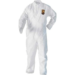 KleenGuard - Size M SMS General Purpose Coveralls - White, Zipper Closure, Elastic Cuffs, Elastic Ankles, Serged Seams - Best Tool & Supply