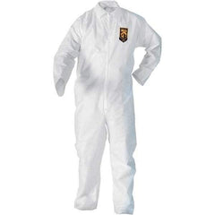 KleenGuard - Size XL SMS General Purpose Coveralls - White, Zipper Closure, Elastic Cuffs, Elastic Ankles, Serged Seams - Best Tool & Supply