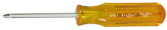 Xcelite - #1, 6-5/8" OAL, Standard Phillips Screwdriver - 3" Blade Length, Round Shank, Acetate Handle - Best Tool & Supply