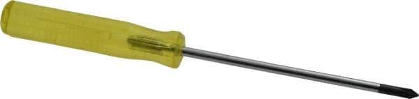 Stanley - #0, 5-1/8" OAL, Standard Phillips Screwdriver - 2" Blade Length, Round Shank, Acetate Handle - Best Tool & Supply