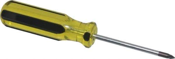 Stanley - #1, 6-3/4" OAL, Standard Phillips Screwdriver - 3" Blade Length, Round Shank, Acetate Handle - Best Tool & Supply