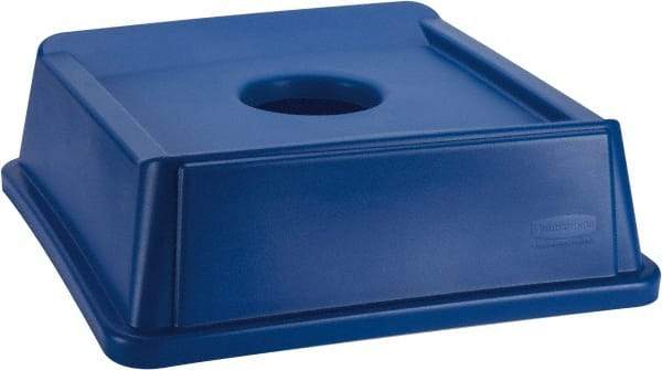 Rubbermaid - Square Lid for Use with 35 Gal Square Recycle Containers - Blue, Polyethylene, For 3569 - Best Tool & Supply