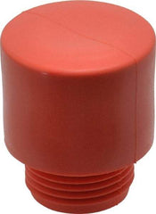 Made in USA - 1-1/2" Face Diam, Grade Medium, Red Hammer Tip/Face - Vinyl - Best Tool & Supply