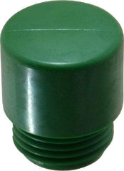 Made in USA - 7/8" Face Diam, Grade Hard, Green Hammer Tip/Face - Vinyl - Best Tool & Supply