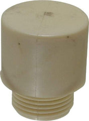 Made in USA - 1-1/2" Face Diam, Grade Tough, White Hammer Tip/Face - Nylon - Best Tool & Supply