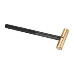 Value Collection - 3/8 Lb Nonsparking Brass Hammer - 8-1/8" OAL, 3/4" Face Diam, Aluminum Handle - Best Tool & Supply