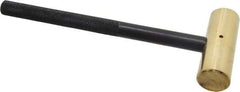 Value Collection - 1 Lb Nonsparking Brass Hammer - 9-1/4" OAL, 1-1/8" Face Diam, Aluminum Handle - Best Tool & Supply