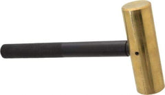 Value Collection - 4 Lb Nonsparking Brass Hammer - 11-3/8" OAL, 1-3/4" Face Diam, Aluminum Handle - Best Tool & Supply