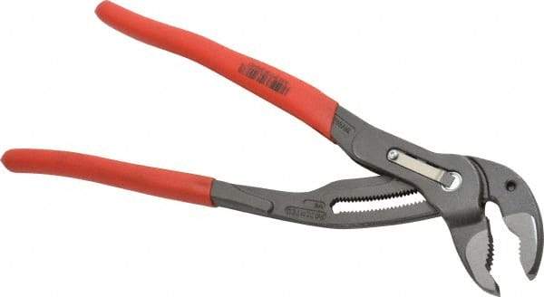 Knipex - 12" OAL, 2-3/4" Max Capacity, 30 Position Water Pump Tongue & Groove Pliers - Standard V-Jaws, Standard Head, Nonslip Plastic Handles - Best Tool & Supply