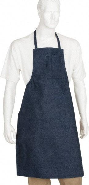 PRO-SAFE - 28 x 36" General Purpose Bib Apron - Denim, Denim Blue, 1 Pocket - Best Tool & Supply