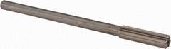 Alvord Polk - 15/32" High Speed Steel 6 Flute Chucking Reamer - Straight Flute, 0.373" Straight Shank, 1-3/4" Flute Length, 7" OAL - Best Tool & Supply