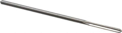 Alvord Polk - #25 High Speed Steel 4 Flute Chucking Reamer - Straight Flute, 0.143" Straight Shank, 1" Flute Length, 4" OAL - Best Tool & Supply