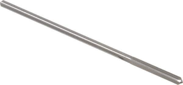 Alvord Polk - #27 High Speed Steel 4 Flute Chucking Reamer - Straight Flute, 0.135" Straight Shank, 1" Flute Length, 4" OAL - Best Tool & Supply