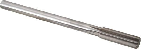 Alvord Polk - 17.5mm High Speed Steel 8 Flute Chucking Reamer - Straight Flute, 9/16" Straight Shank, 2-1/4" Flute Length, 9" OAL - Best Tool & Supply