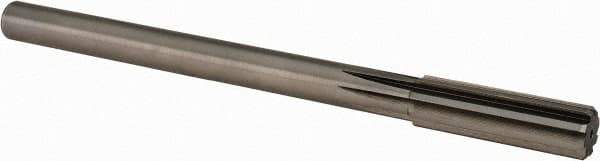 Alvord Polk - 18.5mm High Speed Steel 8 Flute Chucking Reamer - Straight Flute, 5/8" Straight Shank, 2-1/2" Flute Length, 9-1/2" OAL - Best Tool & Supply