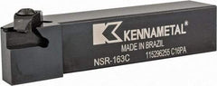 Kennametal - External Thread, Right Hand Cut, 25.4mm Shank Width x 25.4mm Shank Height Indexable Threading Toolholder - 127mm OAL, N.3R Insert Compatibility, NS Toolholder, Series Top Notch - Best Tool & Supply