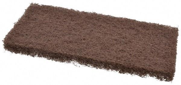 3M - 10" Long x 4-5/8" x 1" Thick Wide Scouring Pad - Heavy-Duty, Brown - Best Tool & Supply