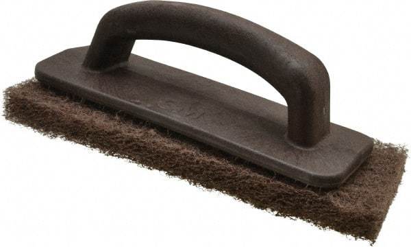 3M - 10" Long x 4.63" Wide x 1/2" Thick Hand Block with Cleansing Pad - Medium-Duty, Brown - Best Tool & Supply