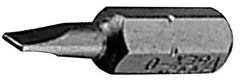 Apex - 0.216" x 0.036" Blade, 1/4" Drive Slotted Screwdriver Bit - 1-1/2" OAL, Insert Bit - Best Tool & Supply