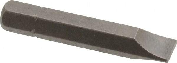 Apex - 9/32" x 0.046" Blade, 1/4" Drive Slotted Screwdriver Bit - 1-1/2" OAL, Insert Bit - Best Tool & Supply