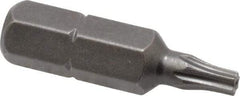 Apex - 1/4" Drive T10 Torx Screwdriver Bit - 1" OAL, Tamper Resistant Bit - Best Tool & Supply