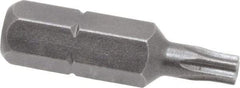 Apex - 1/4" Drive T15 Torx Screwdriver Bit - 1" OAL, Tamper Resistant Bit - Best Tool & Supply