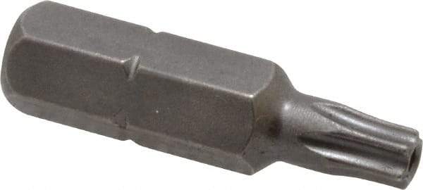 Apex - 1/4" Drive T20 Torx Screwdriver Bit - 1" OAL, Tamper Resistant Bit - Best Tool & Supply