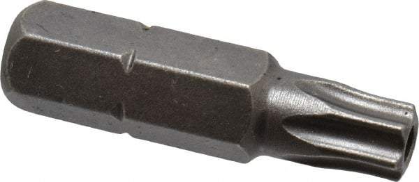 Apex - 1/4" Drive T27 Torx Screwdriver Bit - 1" OAL, Tamper Resistant Bit - Best Tool & Supply